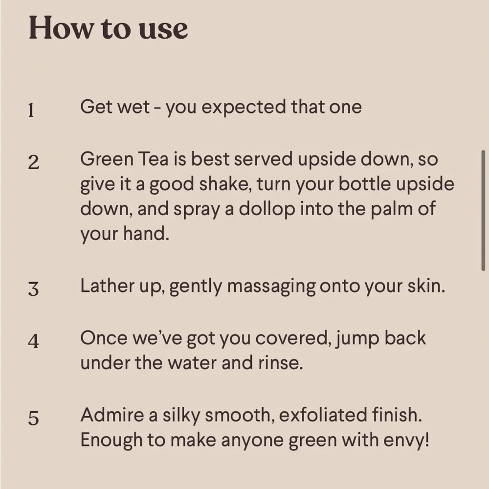 Sundae Green Tea Exfoliating Whipped Shower Foam with AHA NEW - Picture 6 of 6